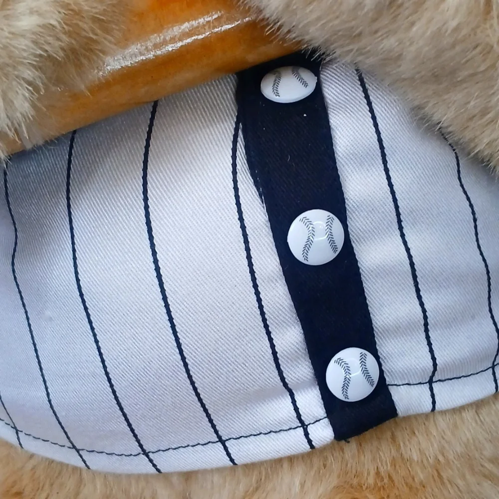 Sandlot Cubs Teddy Bear in Baseball Outfit Collector LittleSlugger Real Wood Bat - Picture 12 of 12